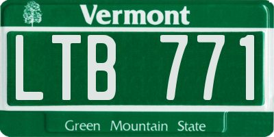 VT license plate LTB771