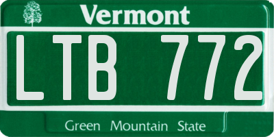 VT license plate LTB772
