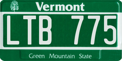VT license plate LTB775