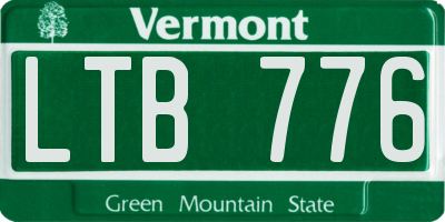 VT license plate LTB776