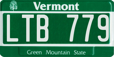 VT license plate LTB779