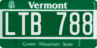 VT license plate LTB788