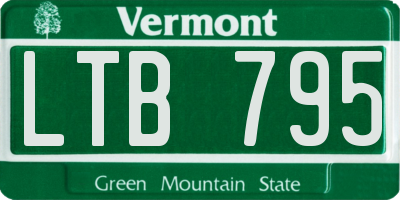 VT license plate LTB795