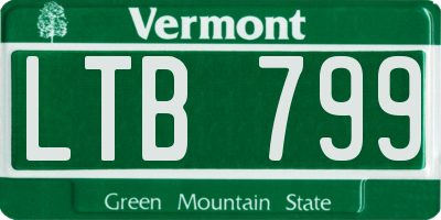VT license plate LTB799