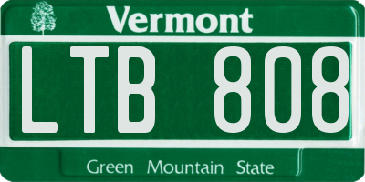 VT license plate LTB808