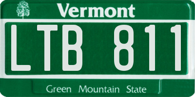 VT license plate LTB811