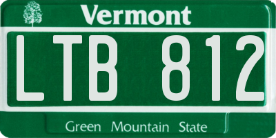 VT license plate LTB812