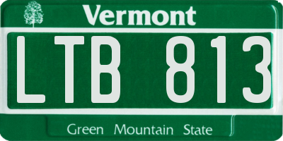 VT license plate LTB813