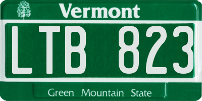 VT license plate LTB823