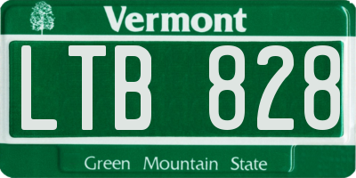 VT license plate LTB828