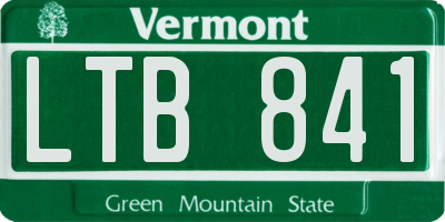 VT license plate LTB841