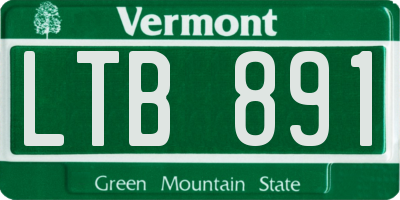 VT license plate LTB891