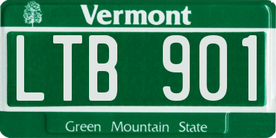 VT license plate LTB901