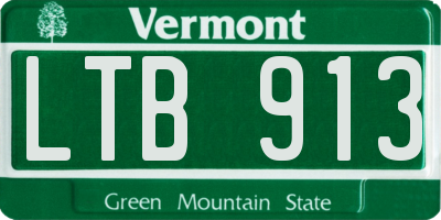 VT license plate LTB913