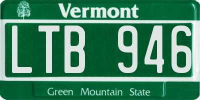 VT license plate LTB946