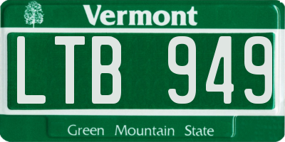 VT license plate LTB949