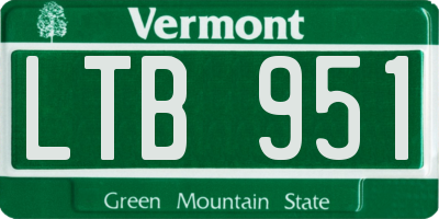 VT license plate LTB951