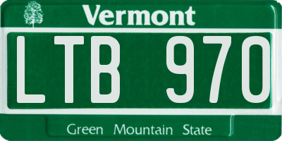 VT license plate LTB970