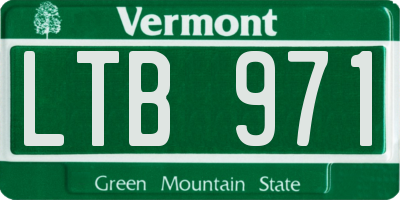 VT license plate LTB971