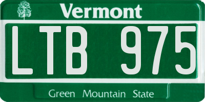 VT license plate LTB975