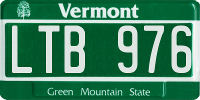 VT license plate LTB976
