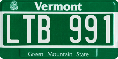 VT license plate LTB991