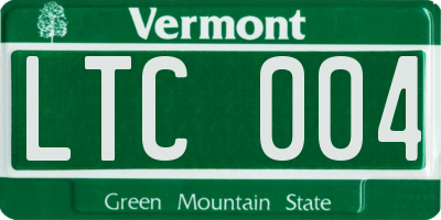 VT license plate LTC004