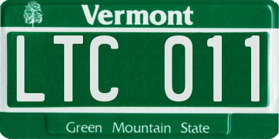 VT license plate LTC011