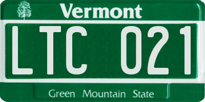 VT license plate LTC021