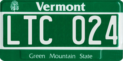 VT license plate LTC024