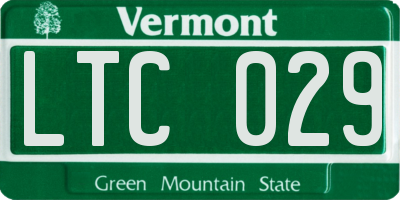 VT license plate LTC029