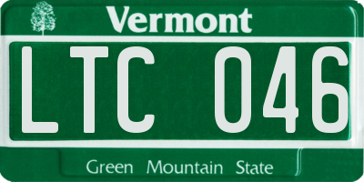 VT license plate LTC046