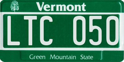 VT license plate LTC050
