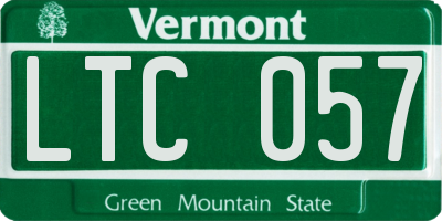 VT license plate LTC057