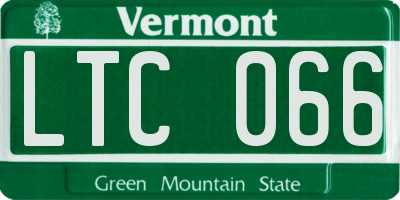 VT license plate LTC066