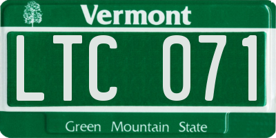 VT license plate LTC071