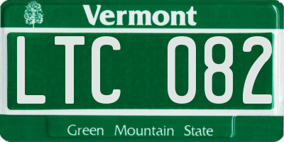 VT license plate LTC082