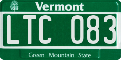 VT license plate LTC083
