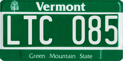 VT license plate LTC085