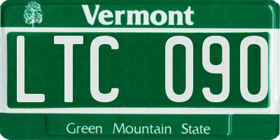 VT license plate LTC090