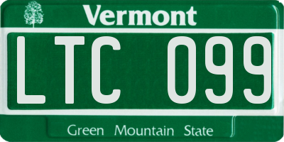 VT license plate LTC099