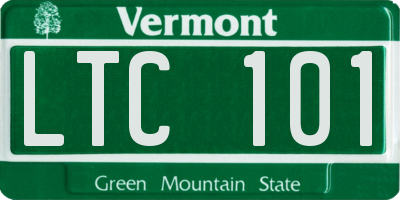 VT license plate LTC101