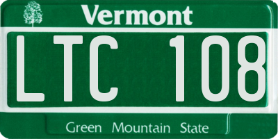 VT license plate LTC108