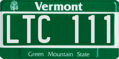 VT license plate LTC111