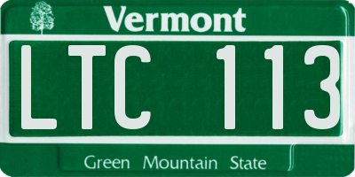 VT license plate LTC113