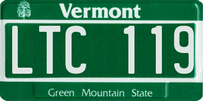 VT license plate LTC119