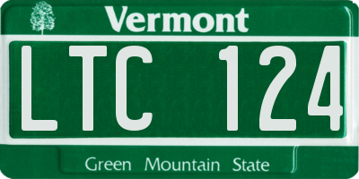 VT license plate LTC124