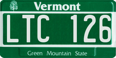 VT license plate LTC126
