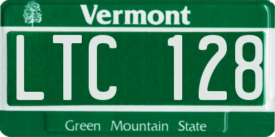 VT license plate LTC128