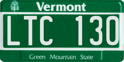 VT license plate LTC130